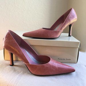 Amanda Smith - Pink Leather Heels - Size 7.5 M